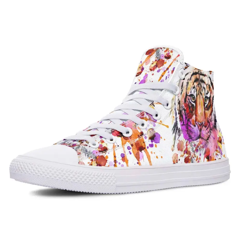 Printed Couple High-top Canvas Shoes