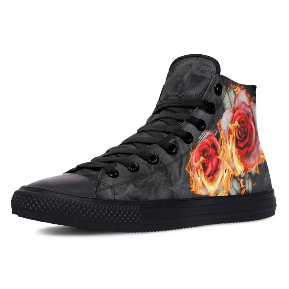 Printed Couple High-top Canvas Shoes