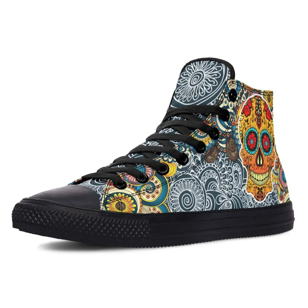 Printed Couple High-top Canvas Shoes