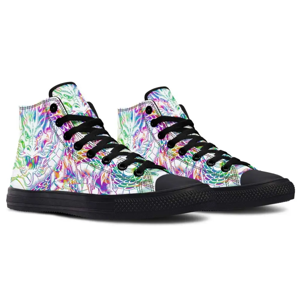 Printed Couple High-top Canvas Shoes