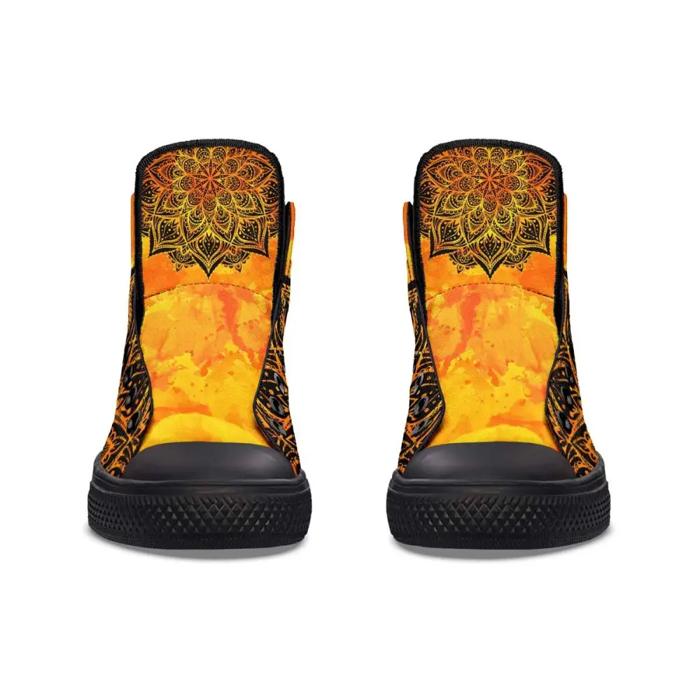 Printed Couple High Top Canvas Shoes