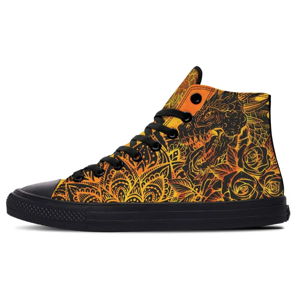 Printed Couple High Top Canvas Shoes