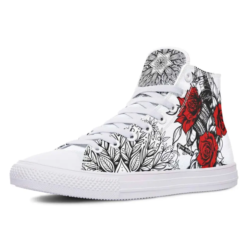 Printed Couple High-top Canvas Shoes