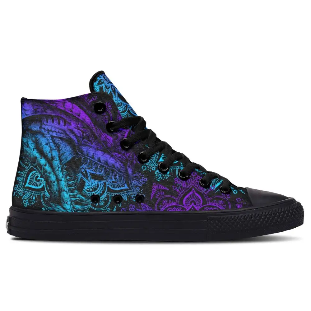 Printed Couple High Top Canvas Shoes