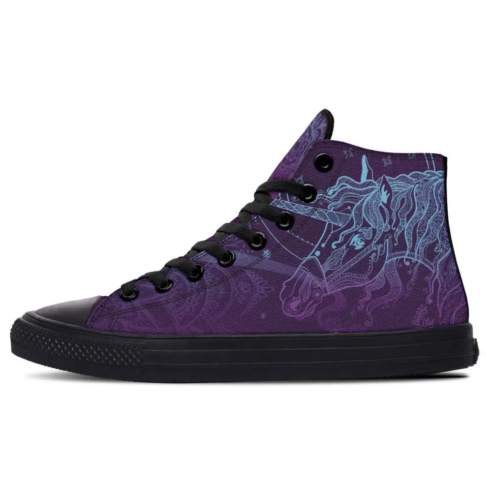 Printed Couple High-top Canvas Shoes