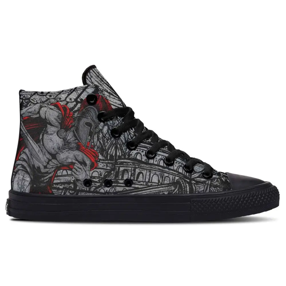 Printed Couple High Top Canvas Shoes