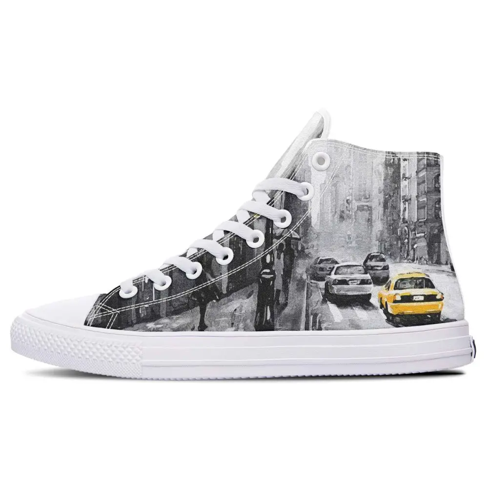 Printed Couple High-top Canvas Shoes