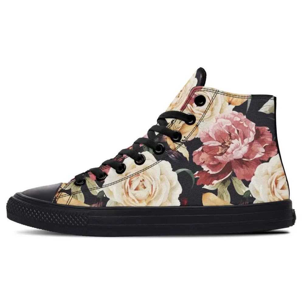 Printed Couple High-top Canvas Shoes