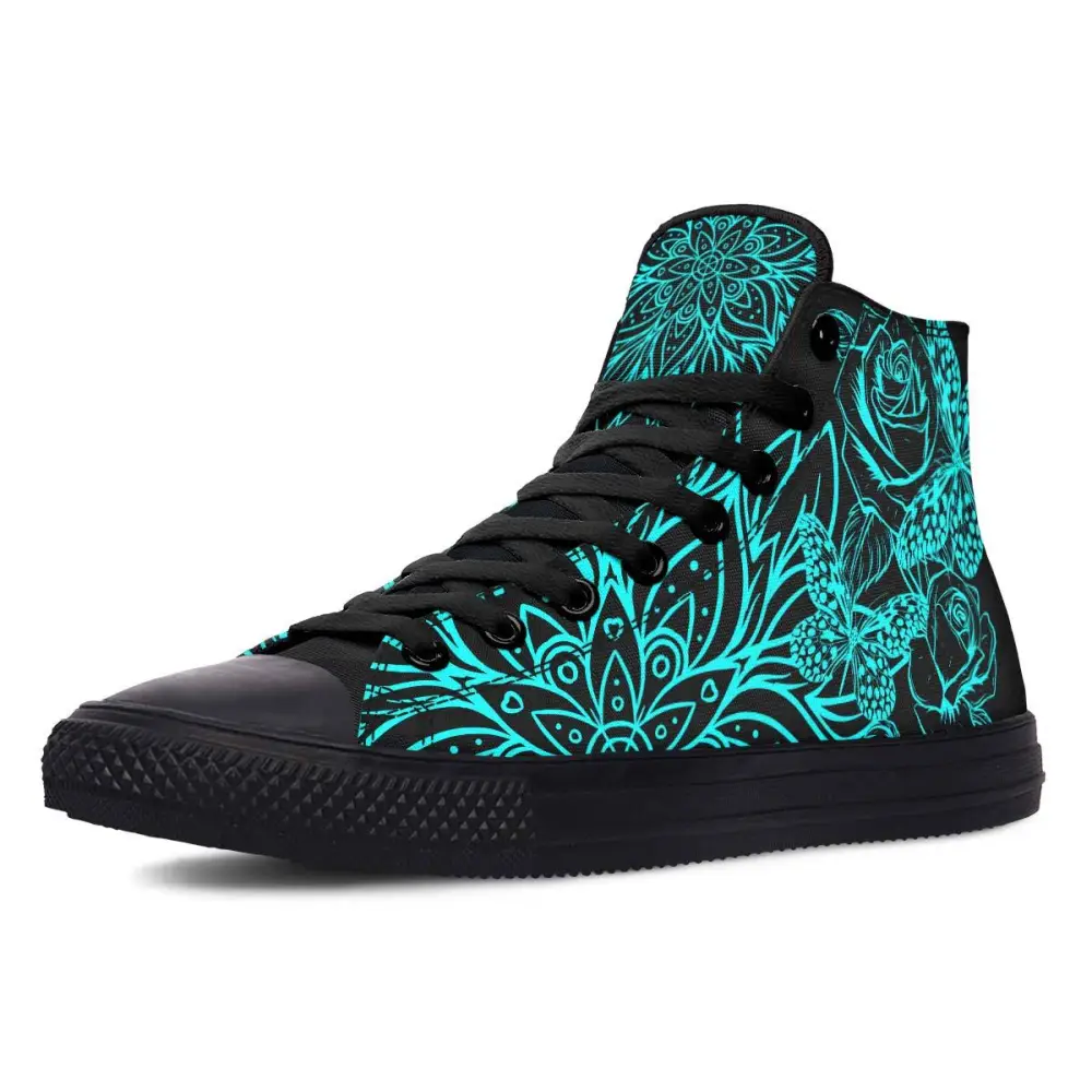 Printed Couple High-top Canvas Shoes