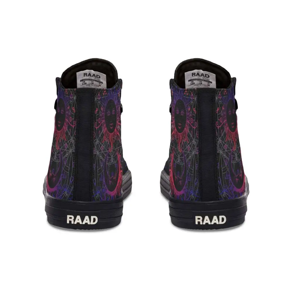 Printed Couple High Top Canvas Shoes