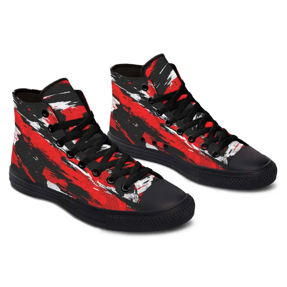 Printed Couple High Top Canvas Shoes
