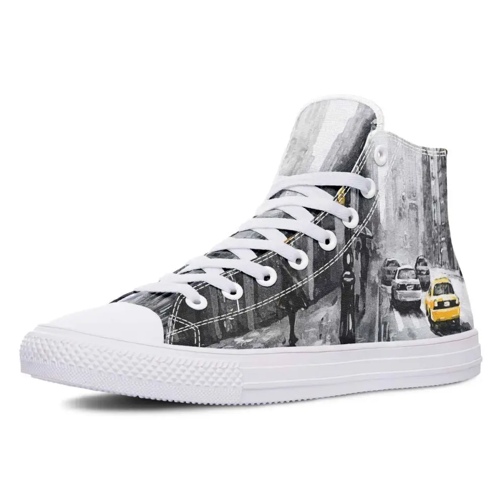 Printed Couple High-top Canvas Shoes