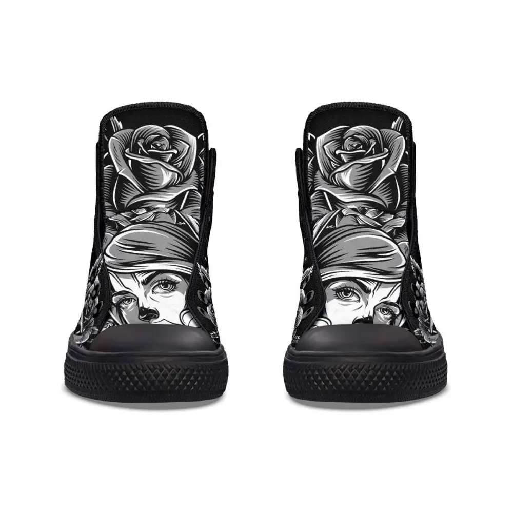 Printed Couple High-top Canvas Shoes