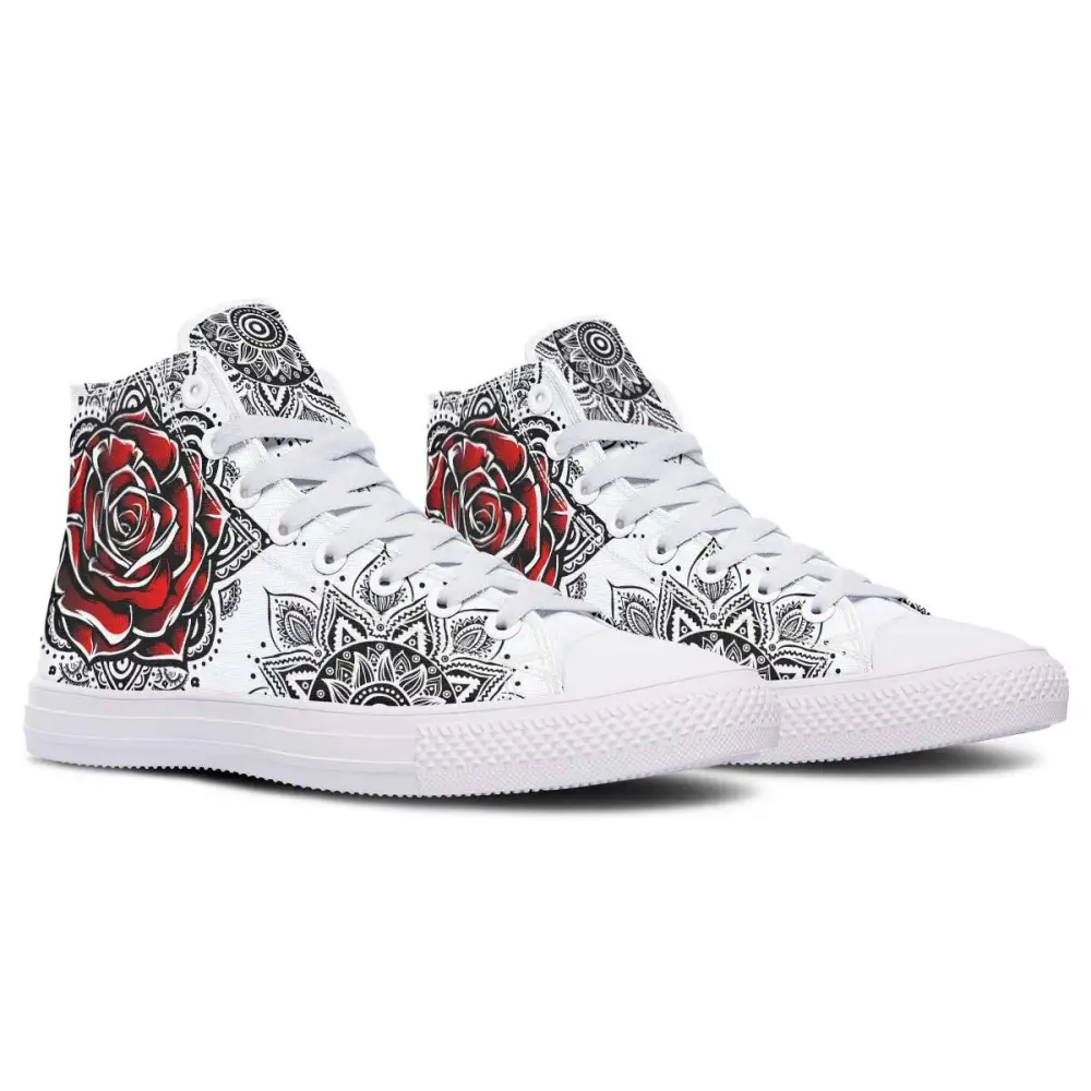 Printed Couple High Top Canvas Shoes