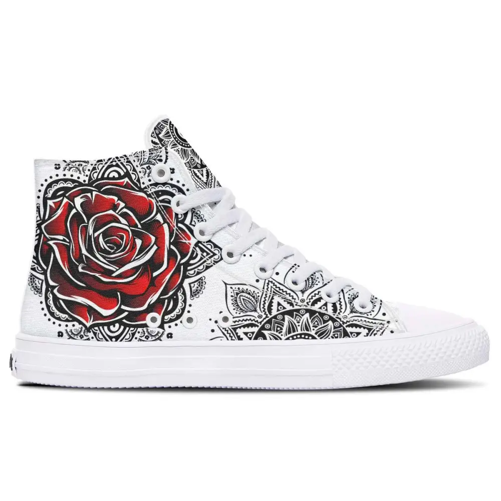 Printed Couple High Top Canvas Shoes