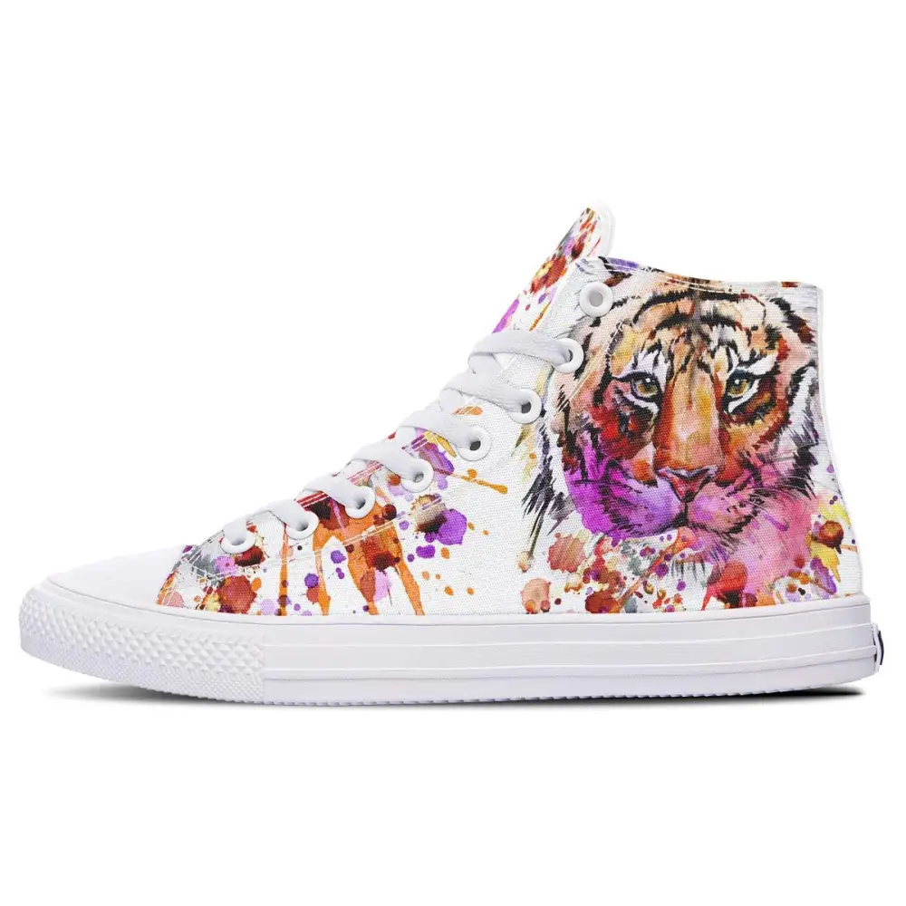 Printed Couple High-top Canvas Shoes