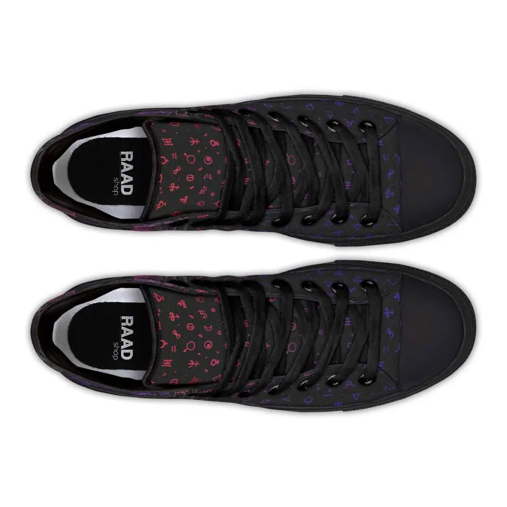 Printed Couple High Top Canvas Shoes