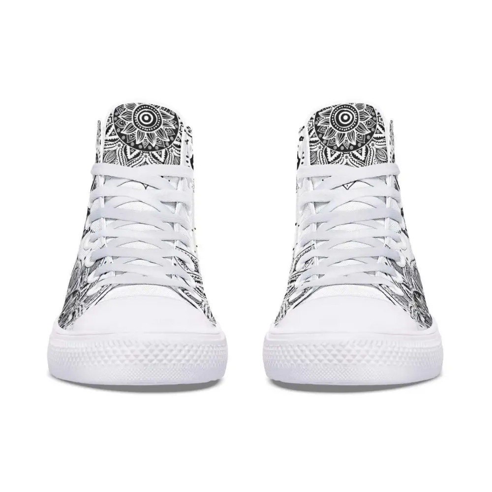 Printed Couple High Top Canvas Shoes
