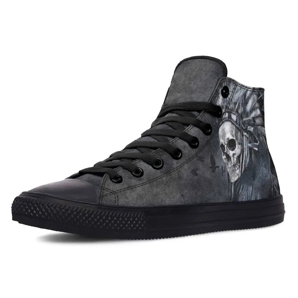 Printed Couple High-top Canvas Shoes