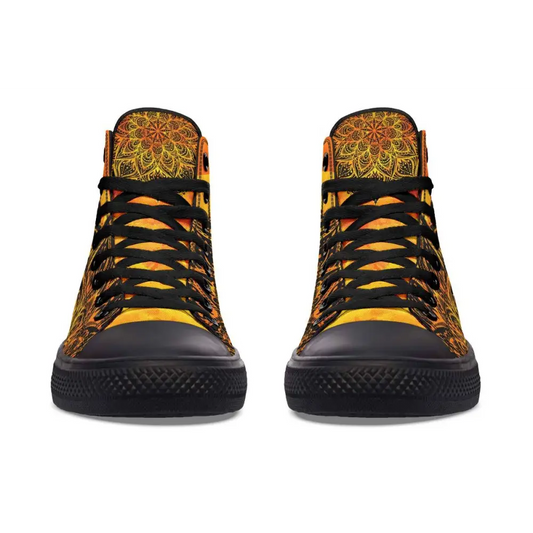 Printed Couple High Top Canvas Shoes
