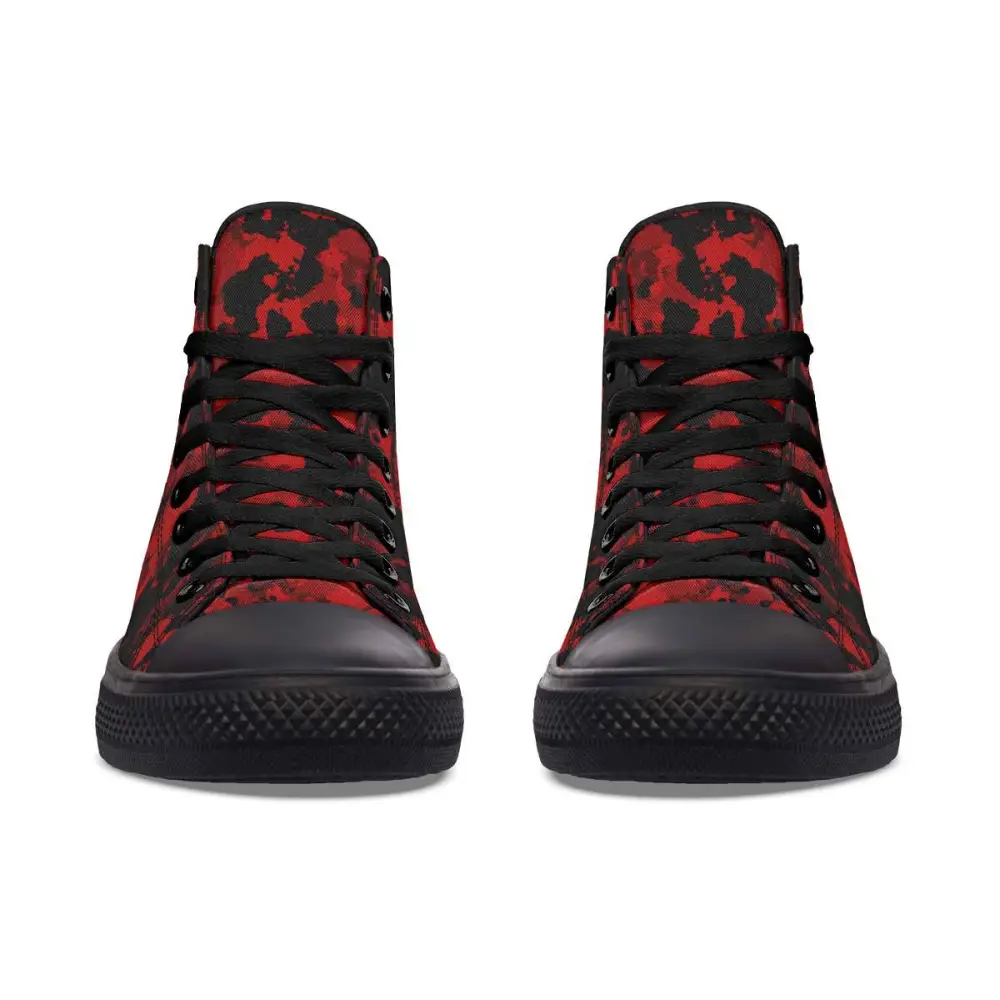 Printed Couple High Top Canvas Shoes
