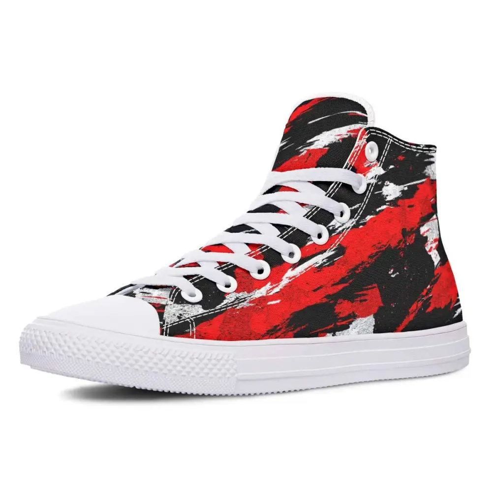 Printed Couple High Top Canvas Shoes