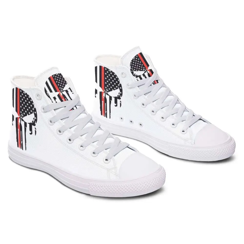 Printed Couple High-top Canvas Shoes - As shown in figure / 36