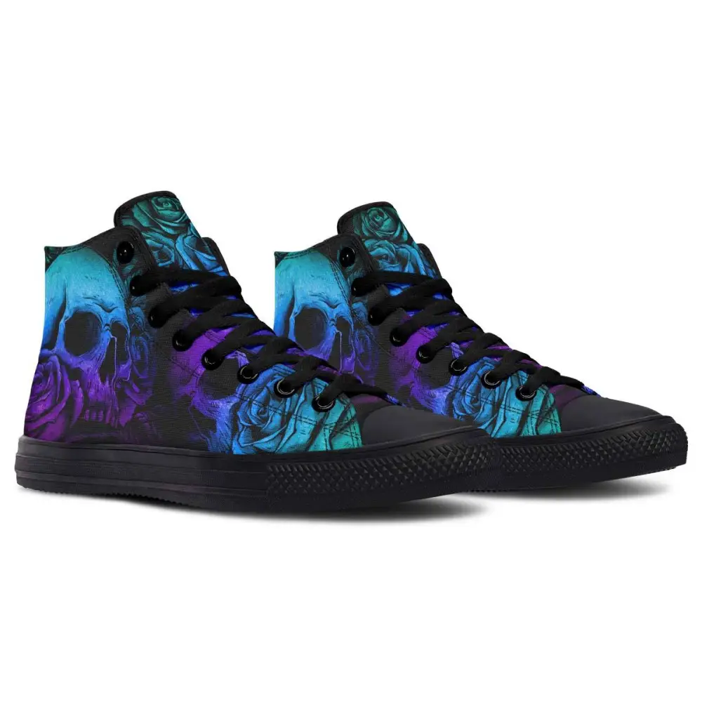 Printed Couple High-top Canvas Shoes - As shown in figure / 36