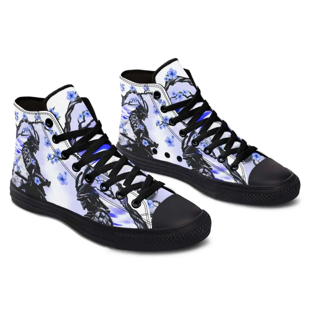 Printed Couple High-top Canvas Shoes - Black / 36