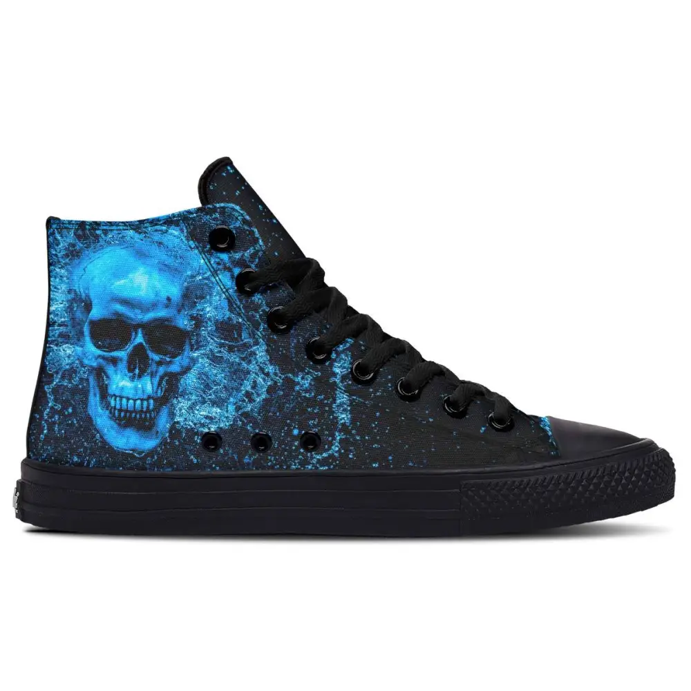 Printed Couple High Top Canvas Shoes - Black / 36