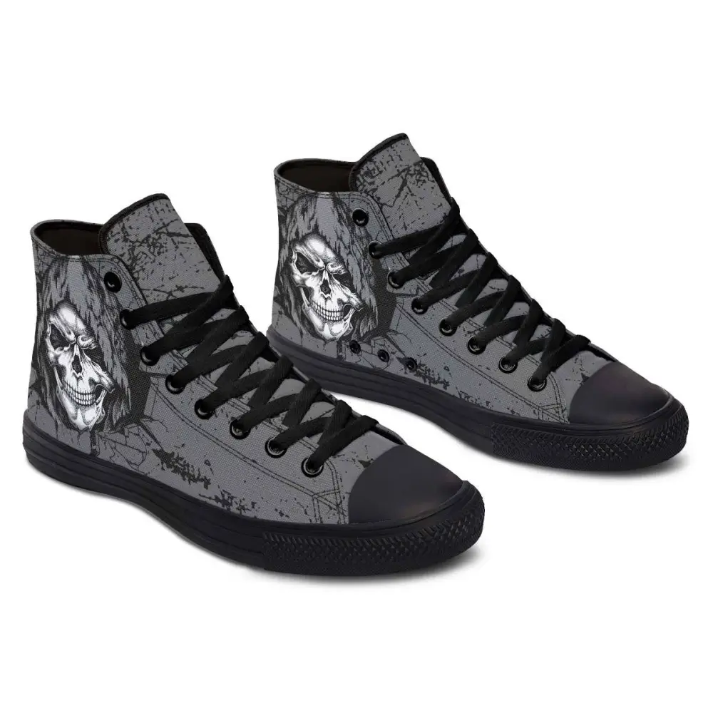 Printed Couple High Top Canvas Shoes - Black / 36