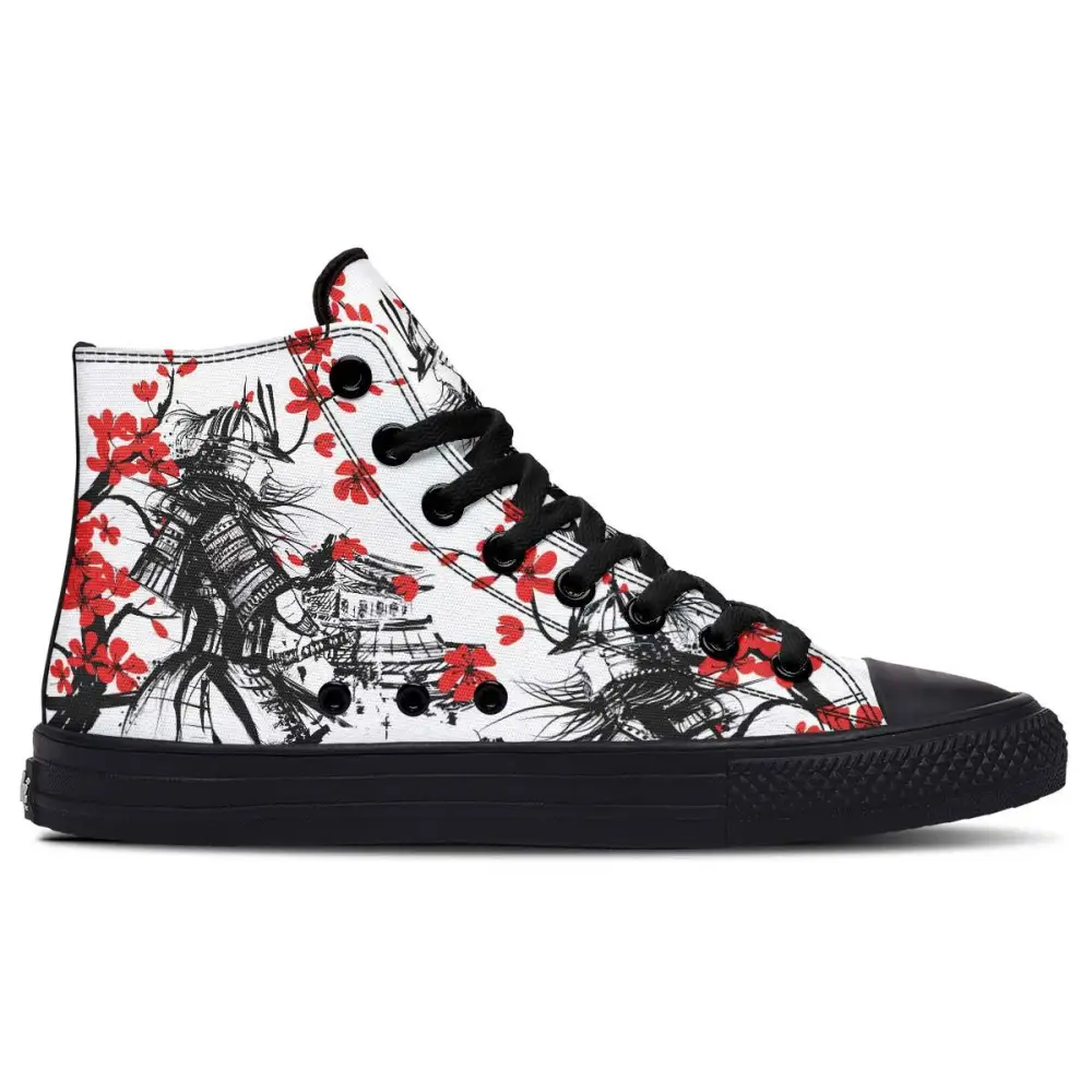 Printed Couple High-top Canvas Shoes - Black / 36