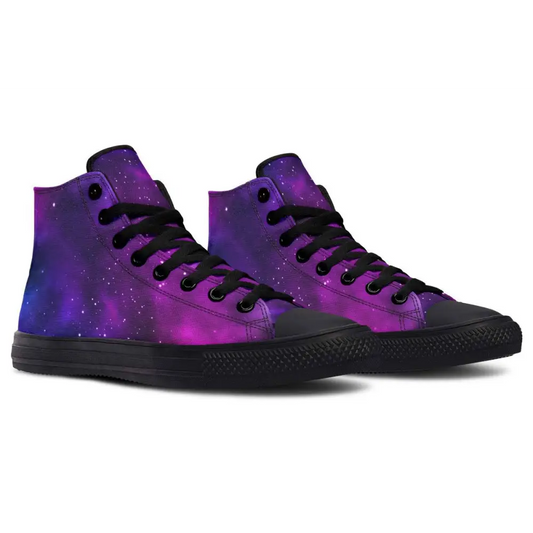 Printed Couple High-top Canvas Shoes - Purple / 36