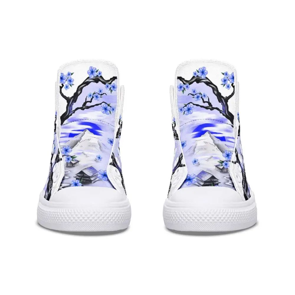 Printed Couple High-top Canvas Shoes - White / 36