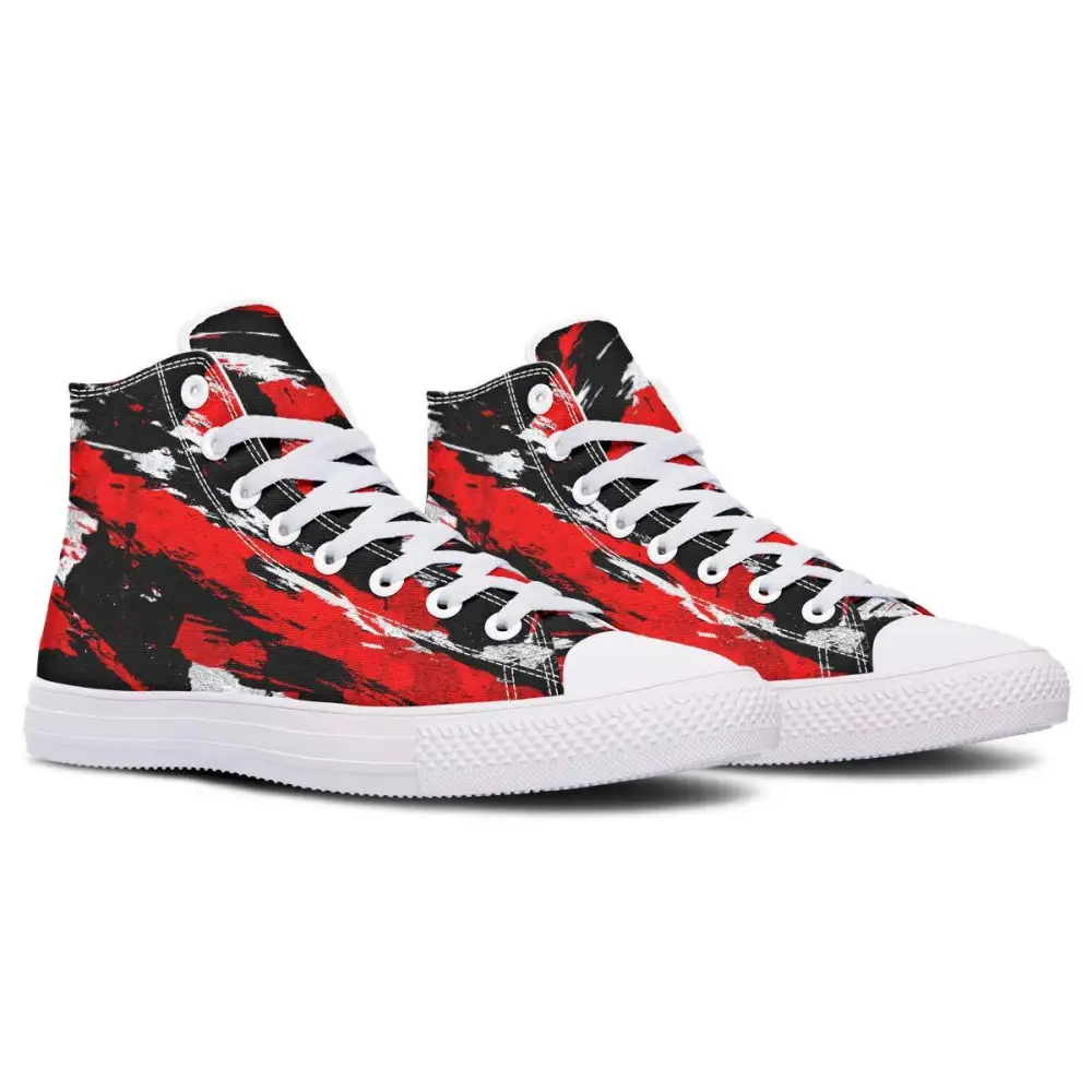 Printed Couple High Top Canvas Shoes - White / 36