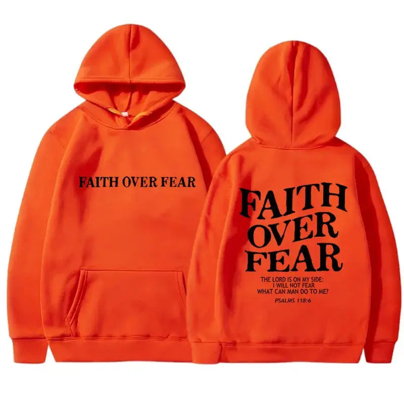 Printed Men’s And Women’s Hoodies - Orange / L