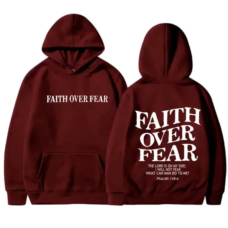 Printed Men’s And Women’s Hoodies - WineRed / L