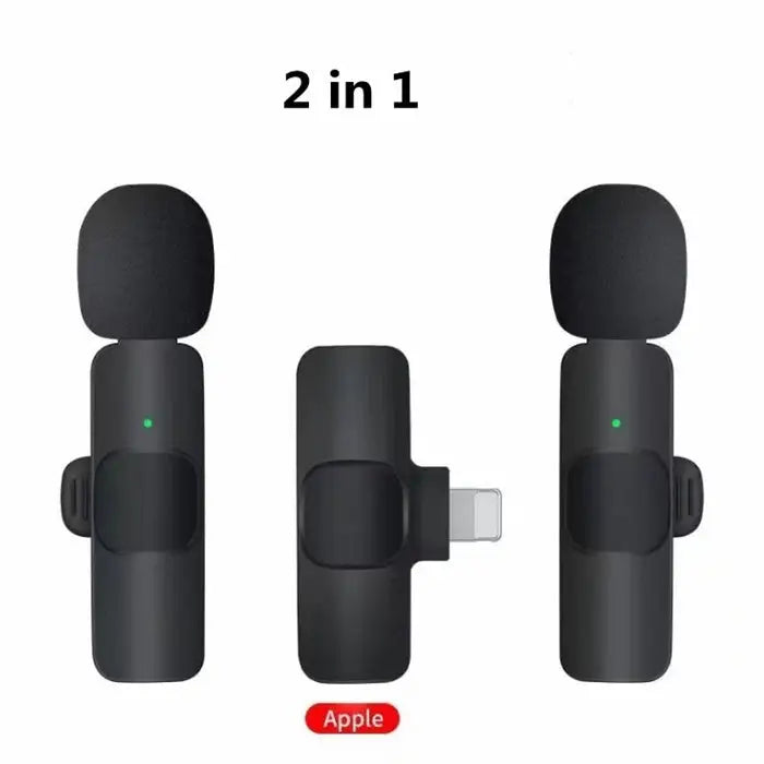 Professional Wireless Lavalier Lapel Microphone For IPhone IPad - Cordless Omnidirectional Condenser Recording Mic