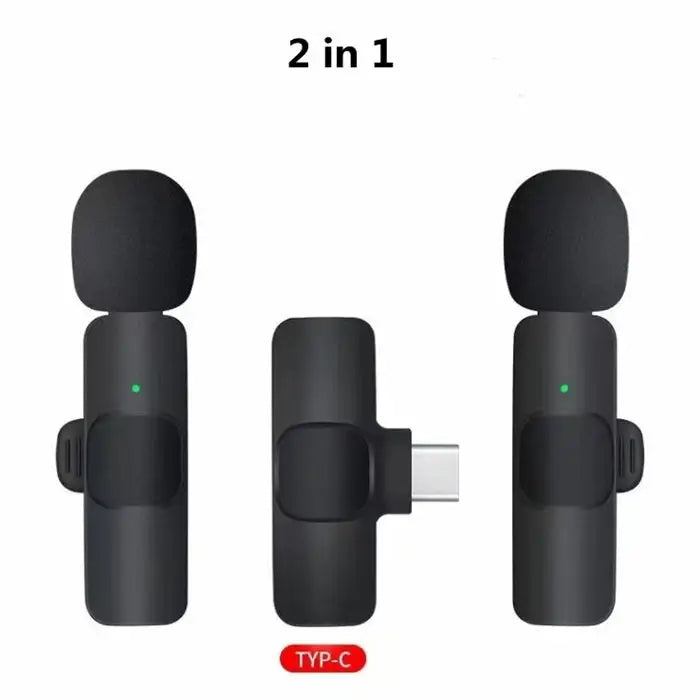 Professional Wireless Lavalier Lapel Microphone For IPhone IPad - Cordless Omnidirectional Condenser Recording Mic