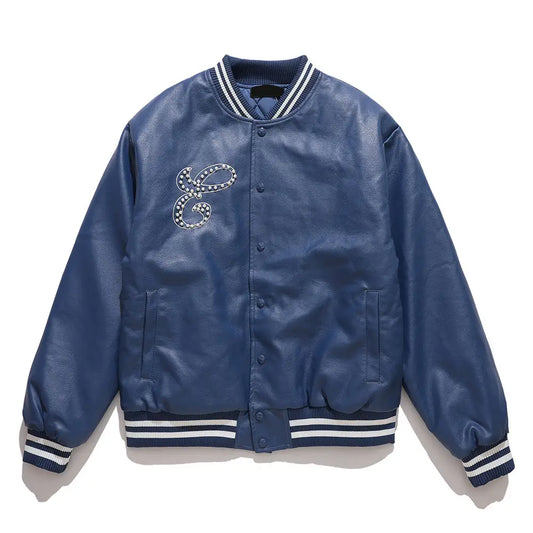 PU Leather Jacket Men's And Women's Fashion Autumn And Winter Tops Baseball Uniforms - Beyond Trends Hub 