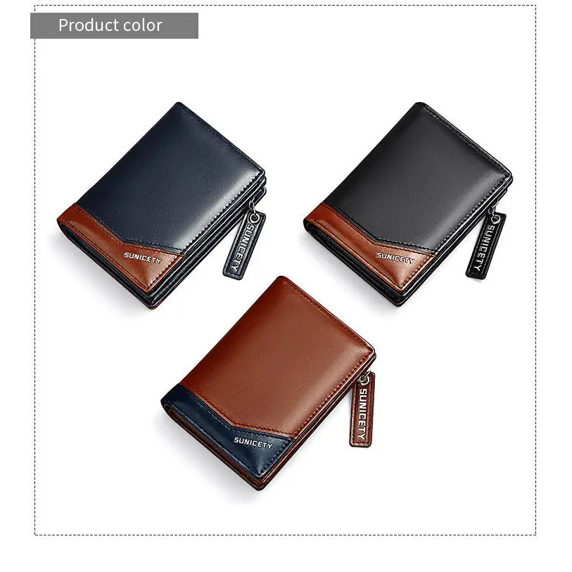 PU Leather Multifunctional Zipper Short Men's Wallet Beyond Trends Hub