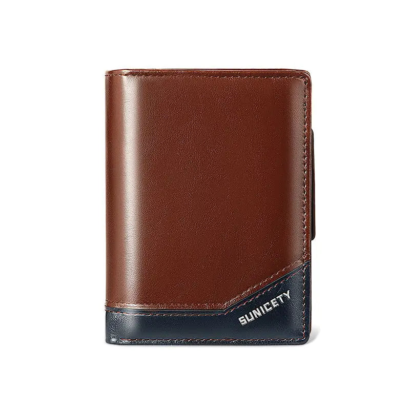 PU Leather Multifunctional Zipper Short Men's Wallet Beyond Trends Hub