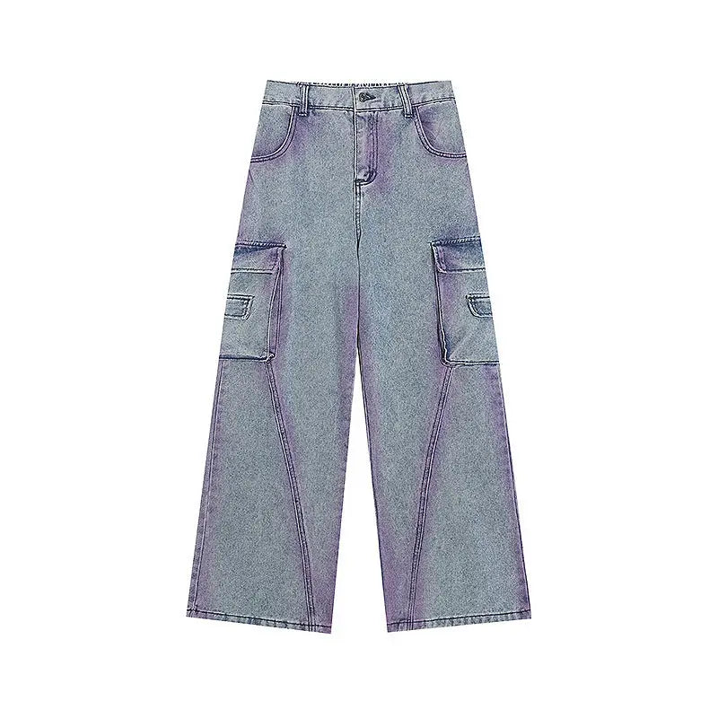 Punk Fashion Loose Straight Trousers Men