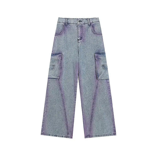 Punk Fashion Loose Straight Trousers Men