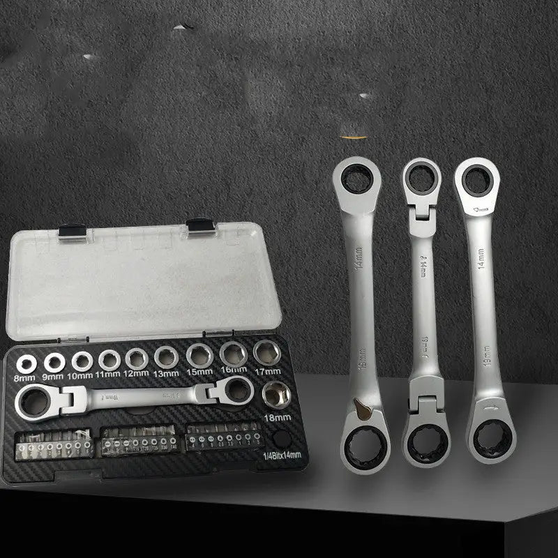 Ratchet Wrench Set Sleeve Screwdriver Set Amazon Ebay Tools Hot Selling Product Multi-function Two-way Ratchet Beyond Trends Hub