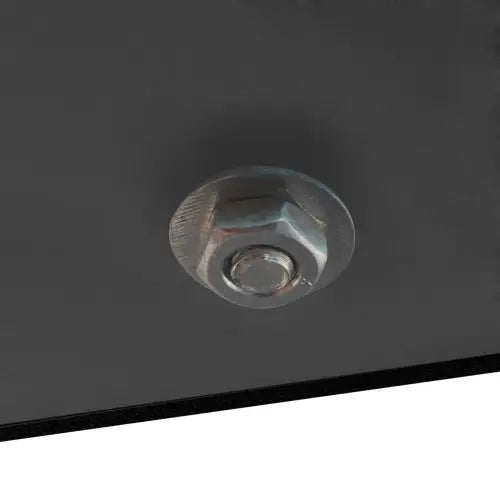 Rectangular Black Glass Coffee Table - Black - 5