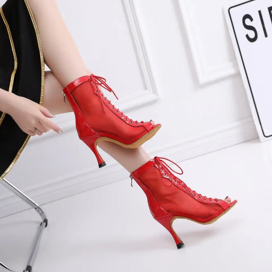 Red Modern High Heel Latin Dance Shoes Beyond Trends Hub