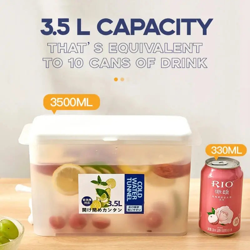 Refrigerator Storage Jars Large Capacity Cold Water Kettle With Faucet Household Storage Plastic Lemonade Bottle Container Beyond Trends Hub