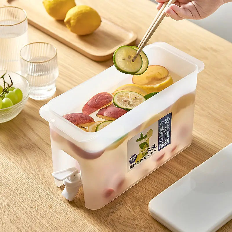 Refrigerator Storage Jars Large Capacity Cold Water Kettle With Faucet Household Storage Plastic Lemonade Bottle Container Beyond Trends Hub