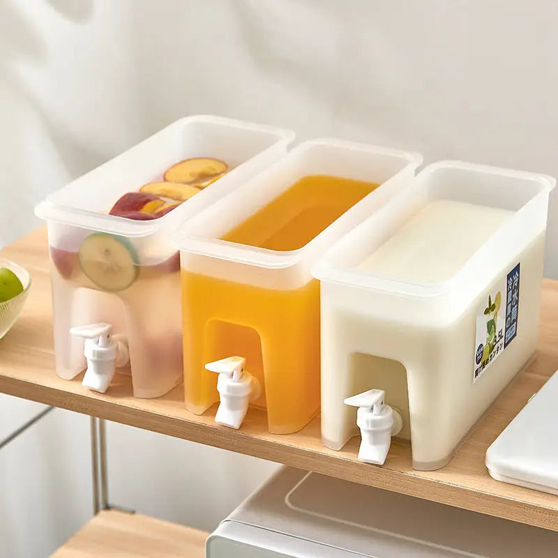 Refrigerator Storage Jars Large Capacity Cold Water Kettle With Faucet Household Storage Plastic Lemonade Bottle Container Beyond Trends Hub